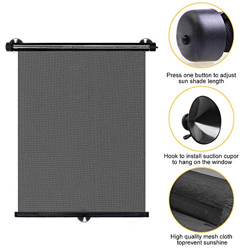 Maxesla Car Window Shade 2 Pack Car Sun Shade for Side Automotive Windows Shades Blocking UV Rays Sun Visor Protector, Good Care for Your Baby and Kids