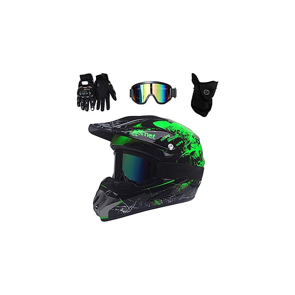 fahrrad crosshelm set mit brille und handschuhe