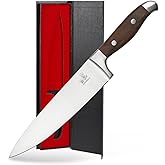 CHUSHIJI Chef Knife 8 Inch, Japanese Professional Chef knife High Carbon Stainless Steel, Razor Sharp Chefs Kitchen Knife, Vegetable Chopping Knife for Cooking With Full-tang Handle, Walnut