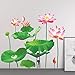 Coohole 1Pcs 3D Lotus Removable Vinyl Decal Art Mural Home Decor Wall Stickers (Multicolor)