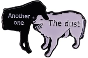 QUREZA QUEEN Bank Brooch Music Badge The Dust Another One Custom Cartoon Dog Enamel Lapel Pin Shirt Bag Decoration Funny Animal Badge Jewelry Gift Fans Friends Family Members