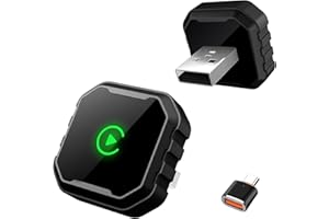MYCIMRE Wireless CarPlay Adapter for iPhone, 2026 Upgrade Mini USB Design for Cars Converts Wired to Wireless, Fast Connect,No Delay, Compatible with iOS 10+ & iPhone 6+, USB/Type C,Plug and Play (Black)