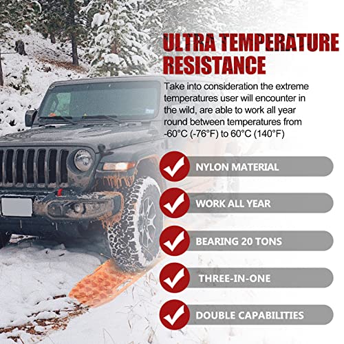 BUNKER INDUST OffRoad Traction Boards with Jack Lift Base,2 Pcs