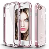 iPhone 6S Case, iPhone 6 Case, AmiCool Scratch-Resistant Clear Back Cover & PC Frame, Shock-Absorbent Soft Rubber Bumper Case for Apple iPhone 6/6s 4.7 inch -Rose Gold