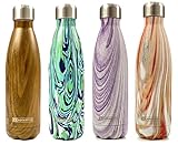 Stainless Steel Double Walled Vacuum Insulated Water Bottle | 17oz Leak-Proof Cola Shape Travel Sports Water Bottle | Keeps Your Drink Hot & Cold
