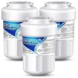 ICEPURE MWF Refrigerator Water filter Compatible with GE MWF, MWFP, MWFA, SmartWater, GWF, HDX FMG-1, GSE25GSHECSS, Kenmore 9991, 197D6321P006, RWF0600A 3 PACK