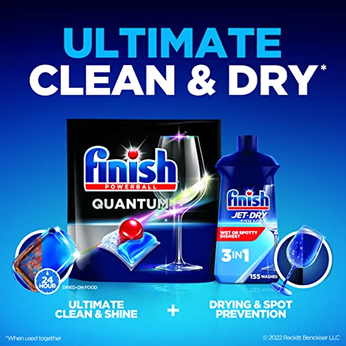 Finish JetDry Rinse Aid, Dishwasher Rinse and Drying Agent, 23 fl oz, Packaging may vary