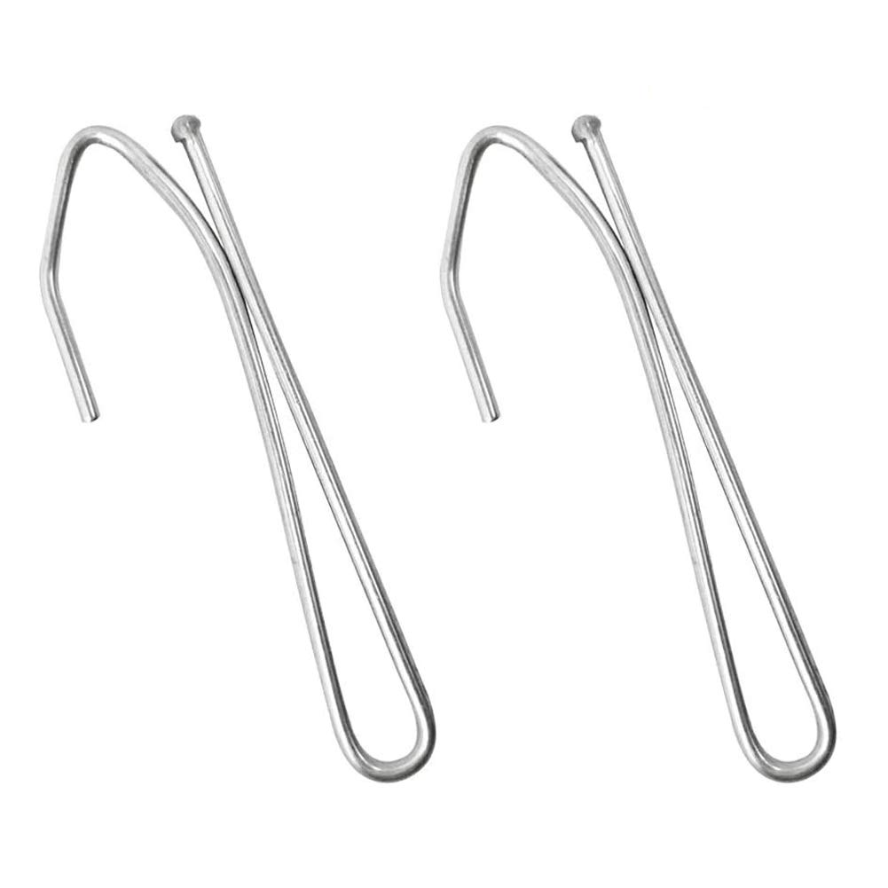 50x Metal Curtain Hooks Pinch Pleat Curtain Stainless Steel Deep Prong Hooks for Pencil Pleat Curtains