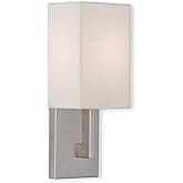 Livex Lighting 51101-91 Transitional One Light Wall Sconce from Hollborn Collection in Pwt, Nckl, B/S, Slvr. Finish, Brushed 