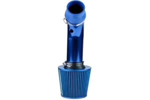 MARSFLUX Air Intake Kit, 3" Blue Cold Air Intake System Kit Intake Filter & Clamp Accessory Universal