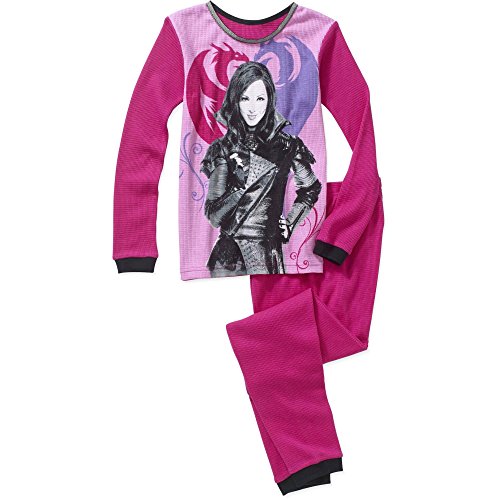 Disney Descendants Girls’ Licensed Cotton Thermal 2 Piece Set (6)