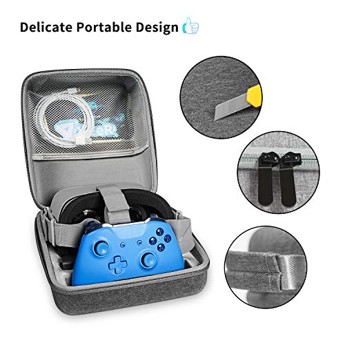Oculus Go Carrying Case and Extension Cable (9.9ft), Protective Storage Handheld Bag & Fast Charge Cord for VR Headsets, Gamepad Controller Kit and Accessories