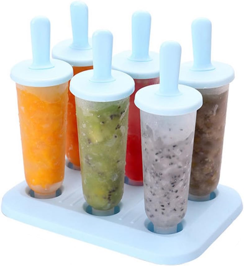 Popsicle Molds 3 Sets Ice Pop Molds Ice Pop Maker with Funnel and Brush, 3 Colors: Kitchen & Dining