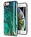 GVIEWIN Marble for iPhone SE 2020 Case/for iPhone 8 Case/for iPhone 7 Case, Ultra Slim Thin Glossy Soft TPU Rubber Gel Silicone Phone Case Cover (4.7 inch) (Green/Gold)