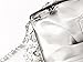 SSMY Beaded Sequin Design Flower Evening Purse Large Clutch Bag