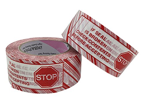 iMBAPrice Stop Sign Sealing Tape - Pre-Printed Message 