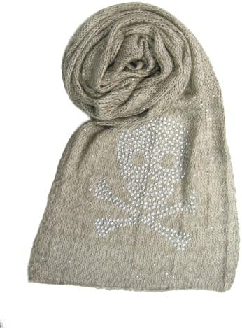 Scarves World Women's Skull Knit Scarve cream