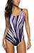 Women swimming dress one piece swimsuits plus size swimwear for women size L, Royal Purple