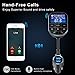 Bluetooth FM Transmitter for Car, Wonsidary Wireless Vehicle Bluetooth Audio Receiver Adapter with 2 USB Ports, Hand-Free Calling, Aux Input/Output, 1.4′ LCD Displaythumb 4