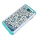 J7 V Case, J7 Perx Case, J7 Sky Pro Case, J7V Case, Galaxy Halo Case, J7 Prime Case, LEEGU Dual Layer Heavy Duty Protective Silicone Plastic Cover Case for Samsung Galaxy J7 2017 - Blue Flower