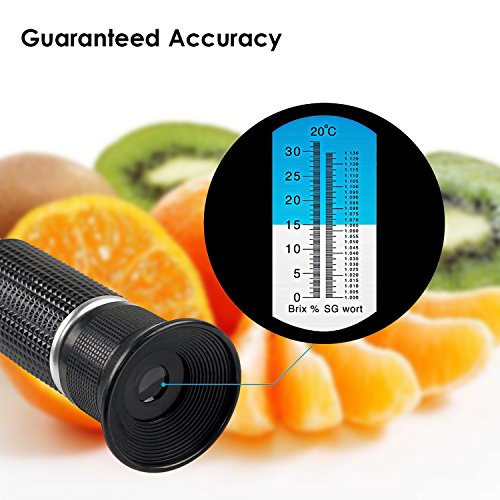 iTavah Brix Refractometer with ATC, Hydrometer for Wine Making and Beer