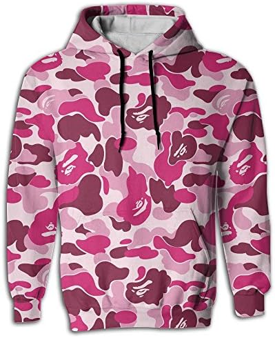 CIPO Bape-camo-pink Custom Casual Long Sleeve Pullover Hoodie Unisex S