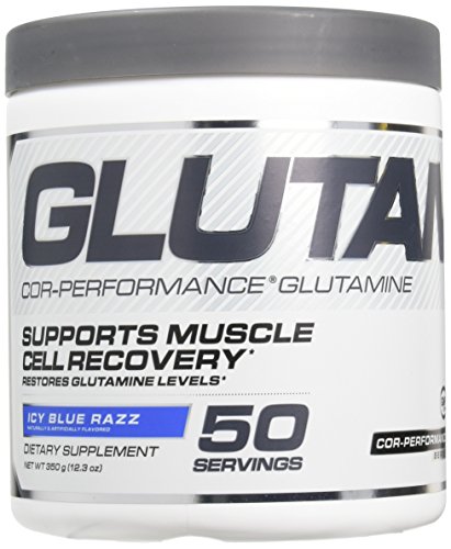Cellucor Glutamine Powder, Post Workout Recovery with Glutamine Supplement, Cor-Performance Series, Icy Blue Razz, 50 Servings, 12.3 Ounce