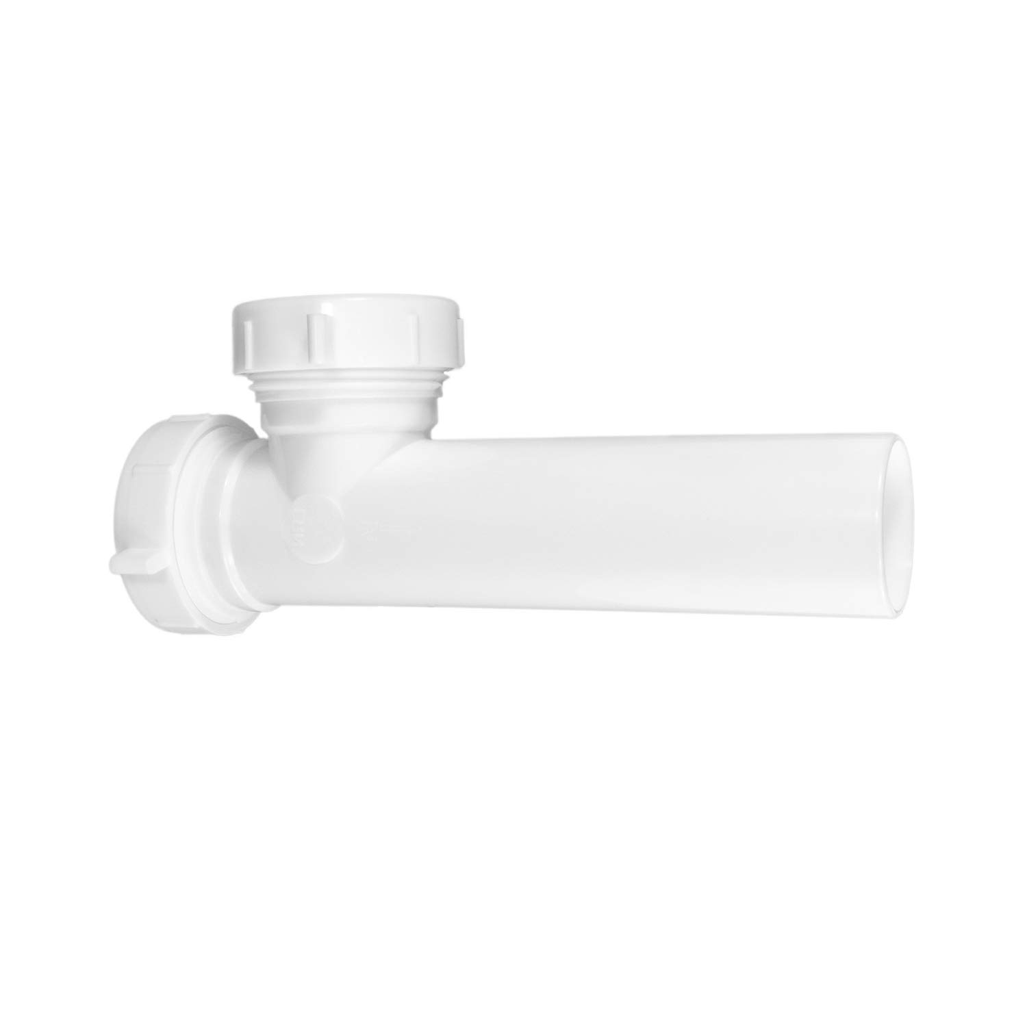 Highcraft Q21125 Plastic End Outlet Tee for Tubular Drain Applications 1-1/2 Inch White
