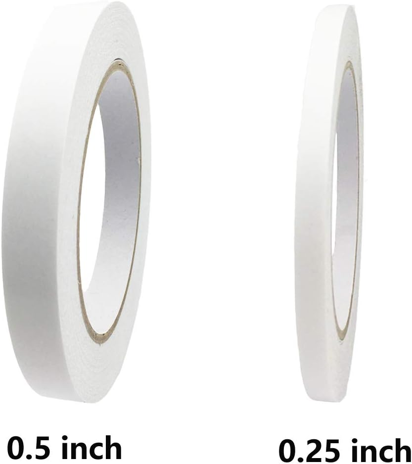 WeFine 3 Rolls Double Sided Tape Adhesive Sticky Tapes for Gifts Photos,Documents, Wallpaper, Scrapbooking, Crafts, Ribbon - Image 3