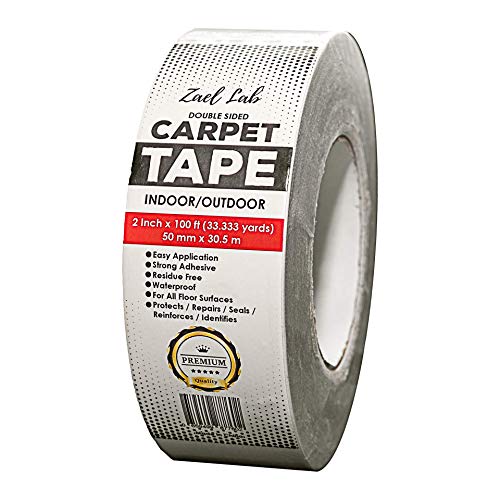 Carpet Tape 100ft Roll 33 Yards by ZAEL LAB Adhesive Double Sided