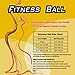 Fitness Ball: Silver, 22in/55cm Diameter, Includes 1 Ball +1 Pump + 1 Page Instruction Chart. No instructional DVD. (Exercise Gym Swiss Stability Ball)