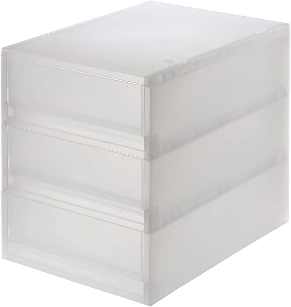 Amazon 無印良品 ポリプロピレンケース 引出式 浅型 3段 V 幅26 奥行37 高さ32 5cm 収納ケース ボックス オンライン通販