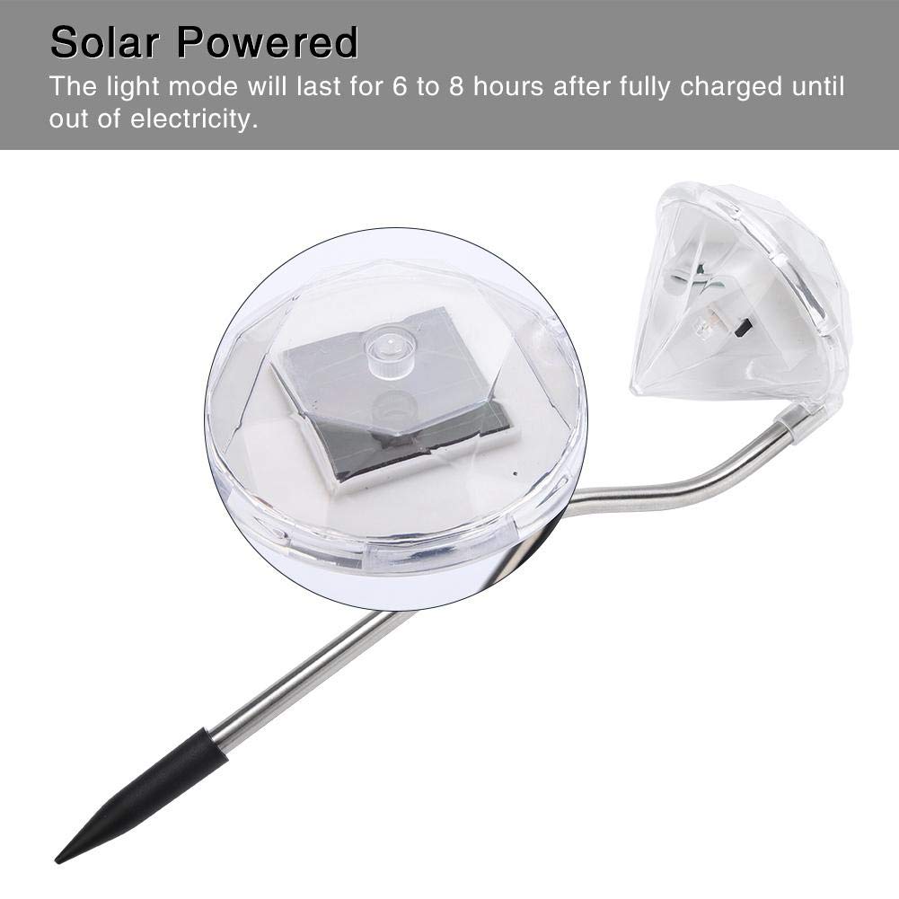 Riuty Luces solares para jardín Bianco Energía Solar Dimand Shape Luces