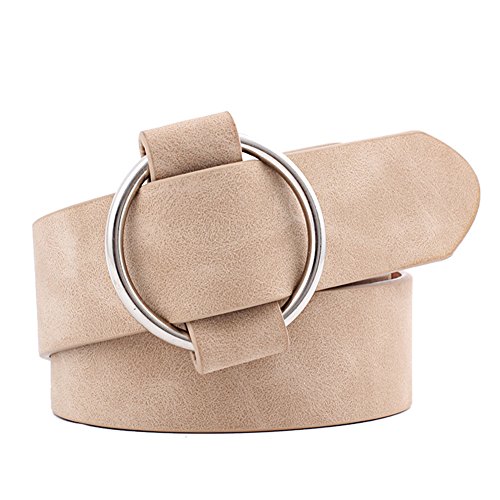 win-full Ladies Suede Belts for Jeans Shorts Pants Summer Dress for Women With Alloy Pin Round Buckle