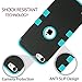 ULAK Case for iPod Touch 7th Generation, Shockproof Silicone Interior Heavy Duty High Impact Protective Case for Apple iPod Touch 7th/6th/5th Generation, Black/Blue