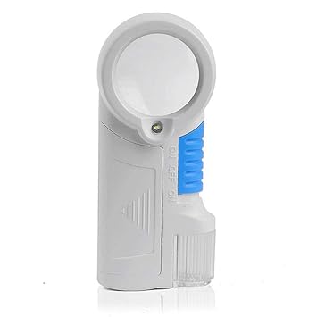 AQWWHY Lupa de Mano 12x HD con función de Linterna iluminada ...