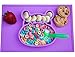Silicone placemat and Baby Plate Tray for Infants Toddlers and Kids - These Portable Hippo Happy mats one Piece Bowl suctions and fits to Most Tables highchair Non Slip Baby Feeding FDA Approved