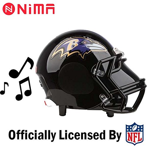 NIMA Portable Bluetooth Speaker, NFL Football Helmet Super Mini Wireless Stereo Speaker Built-in Mic, Hands-free Calling, LOUD HD Sound and Bass -Baltimore Ravens - Thumbnail 4