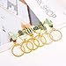Cute Creative Cactus Shaped Key Chains Key Rings Pendants 6PCS