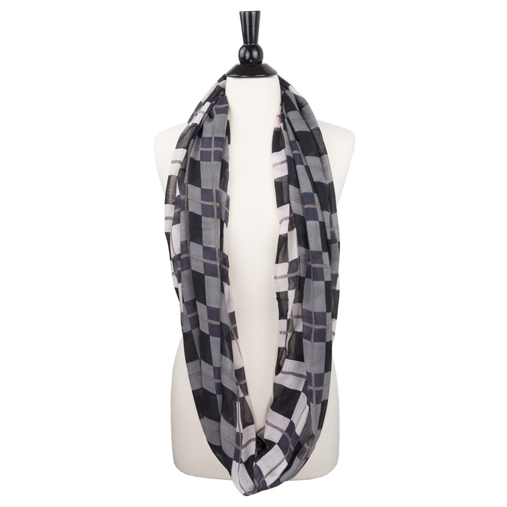 Womens Plaid Infinity Scarf, Sheer Scarf, Tartan Scarf, Chiffon Scarf, Wrap Womens Plaid Infinity Scarf, Sheer Scarf, Tartan Scarf, Chiffon Scarf, Wrap