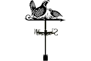 SUPERDANT Quail Weather Vane Animal Birds Wind Vanes for Yard Metal Weathervane Roof Mount for Gardens Outside Black Weathervanes Farmhouse Farm Barn Sheds Patio Decorations Gift