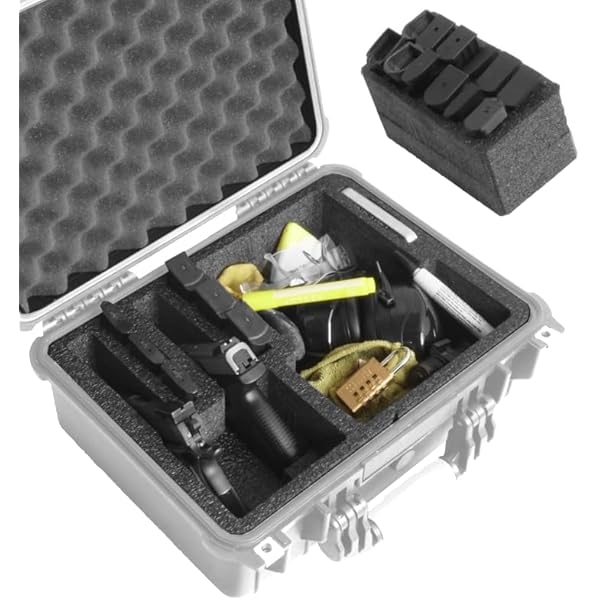GUNFORMZ 5-Pistol Case Foam Insert For Pelican 1550 - Protective Foam Only