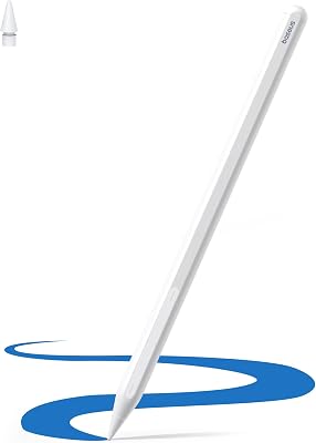 Lápiz para iPad 2018-2025, 32 Funciones Personalizables, 17H de Batería, Rechazo de Palma, Mando a Distancia, Pencil Magnetic para iPad 7/8/9/10/11, Pro 11"/12.9"/13'', Air 3/4/5/6/7, Mini 6/7