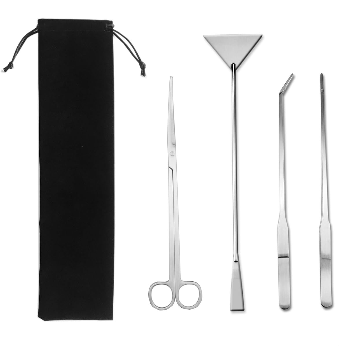 Namvo Extra Long Aquarium Aquascape Kits 4 in 1 Anti-Rust Aquatic Plant Aquascaping Tool for Aquarium Tank Clean Fish Tank Aquascape Tools Sets