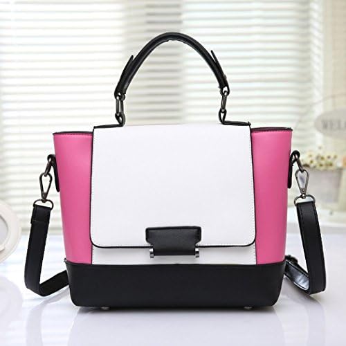 Hydne Women's Fashionable Simple Decent Large Capacity Vintage Handbag(RoseRed)