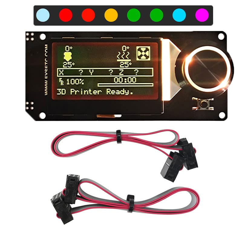 zalati MKS MINI12864 LCD Colors Display Panel with Knob Support MarlinDIY with SD Card Holder Accessories for 3D Printer