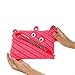 ZIPIT Grillz 3-Ring Binder Pencil Pouch, Large Capacity Pen Case for Kids and Teens, Made of One Long Zipper! (Pink)
