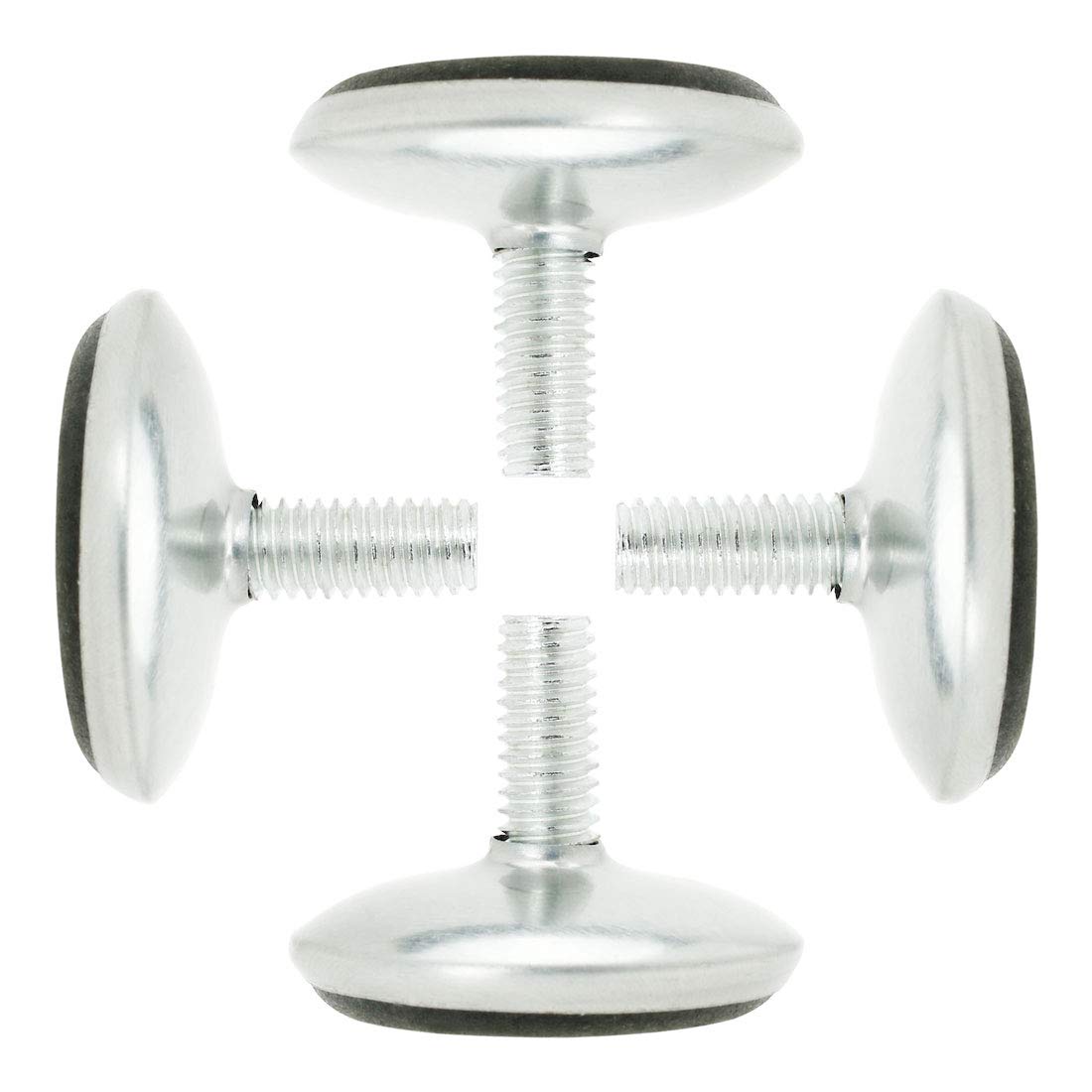 Sourcingmap M6 x 15 x 30mm Screw on Furniture Glide Leveling Feet Adjustable Leveler Floor Protector for Table Desk Sofa Leg 4 Pack