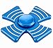 Hand Fidget Spinner High Speed Finger Cross spinners Stainless Steel Bearing fidget Toy for Adults Kids for Relieving Stress Anxiety ADHD Focus Boredom (Blue)