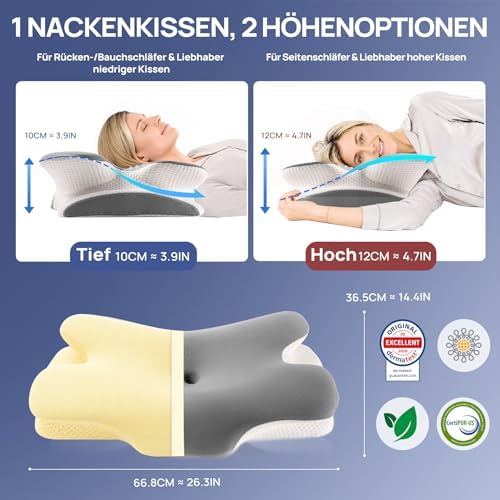 Nackenkissen Memory Foam Schmetterlingskissen Ergonomisches Kissen